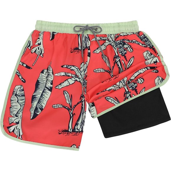 Swim Trunks Quick Dry Bathing Suit for Men with Compression Liner - Picture 4 of 4